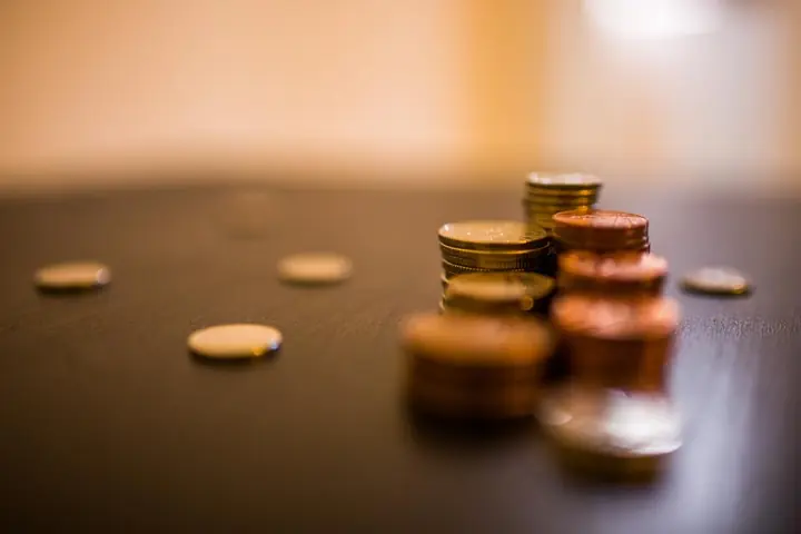 Pilas de monedas